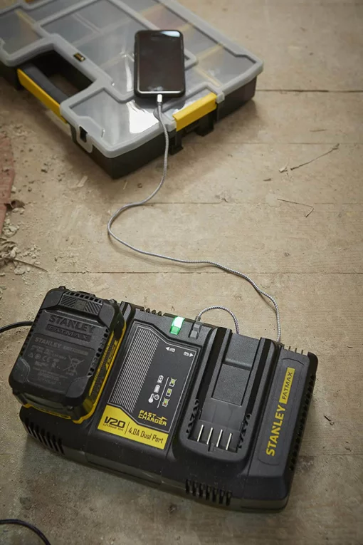 Зарядний пристрій на 2 акумулятора 18В STANLEY FATMAX SFMCB24
