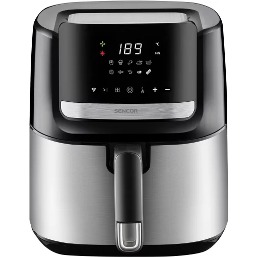 Мультипіч Sencor Vita Fryer, 1600Вт, чаша-6,5л, сенсорне керув., 10 програм, пластик, нерж. сталь-чорний