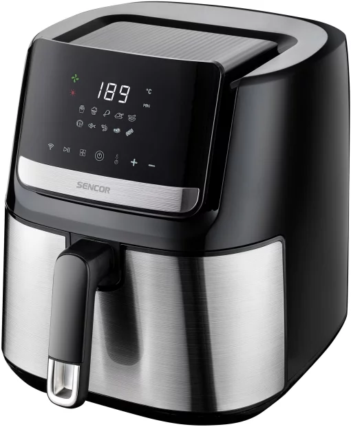 Мультипіч Sencor Vita Fryer, 1600Вт, чаша-6,5л, сенсорне керув., 10 програм, пластик, нерж. сталь-чорний