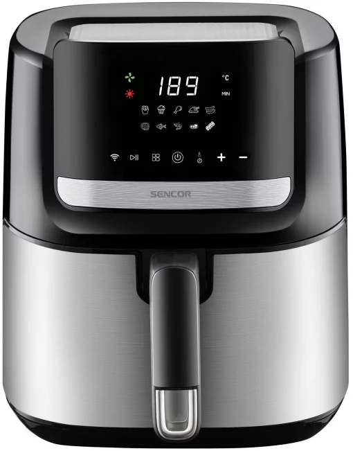 Мультипіч Sencor Vita Fryer, 1600Вт, чаша-6,5л, сенсорне керув., 10 програм, пластик, нерж. сталь-чорний