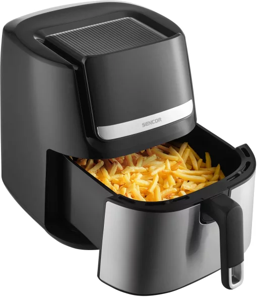 Мультипіч Sencor Vita Fryer, 1600Вт, чаша-6,5л, сенсорне керув., 10 програм, пластик, нерж. сталь-чорний