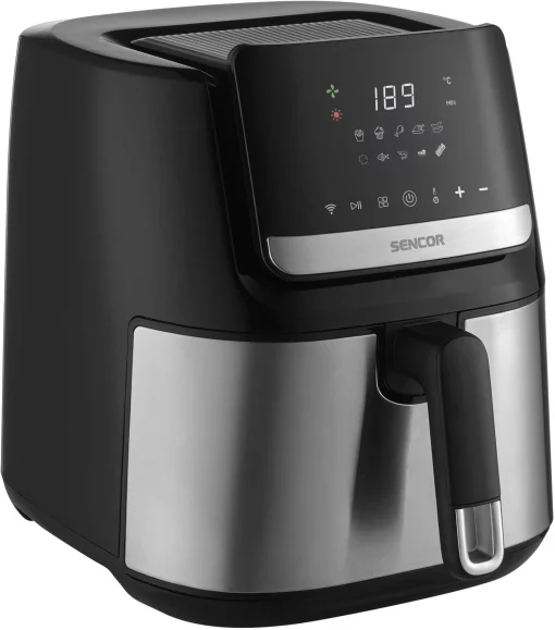 Мультипіч Sencor Vita Fryer, 1600Вт, чаша-6,5л, сенсорне керув., 10 програм, пластик, нерж. сталь-чорний