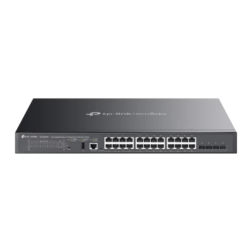 Комутатор TP-LINK SG5428XMPP 24xGE (24xPoE), 4xSFP+, 500Вт, Керований L3
