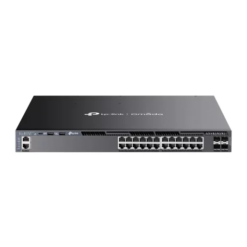 Комутатор TP-LINK SG6428XHP 24xGE (24xPoE), 4xSFP+, 720Вт, Керований L3