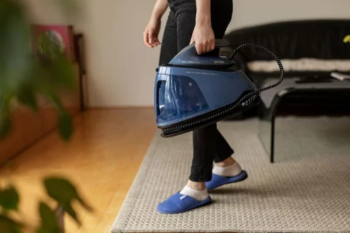 Праска-парогенератор Gorenje, 3000Вт, 1500мл, паровий удар -160гр, дисплей, керам. підошва, синій