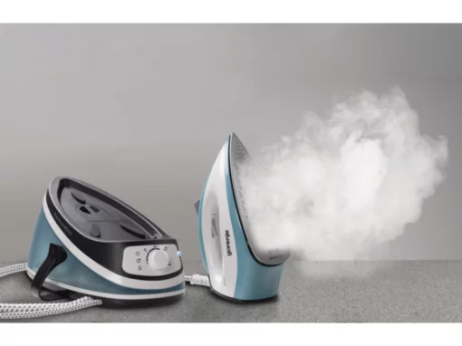 Праска-парогенератор Gorenje, 2200Вт, 2000мл, паровий удар, паровий удар -100гр, мех.упр., керам. підошва, голубий