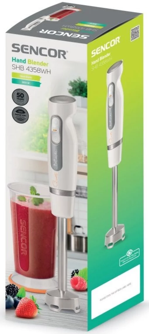 Блендер Sencor заглибний 800Вт, чаша-700мл, білий