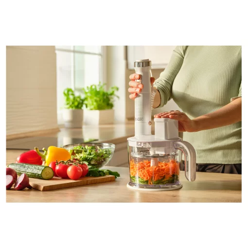 Блендер Sencor заглибний 1500Вт, 10в1, чаша-800мл, млин для спецій, спінювач молока, білий