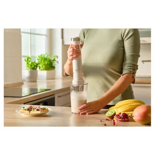 Блендер Sencor заглибний 1500Вт, 10в1, чаша-800мл, млин для спецій, спінювач молока, білий