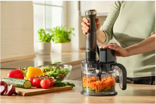 Блендер Sencor заглибний 1500Вт, 10в1, чаша-800мл, млин для спецій, спінювач молока, чорний