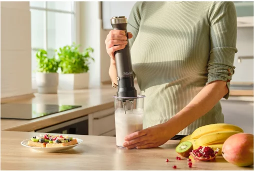 Блендер Sencor заглибний 1500Вт, 10в1, чаша-800мл, млин для спецій, спінювач молока, чорний