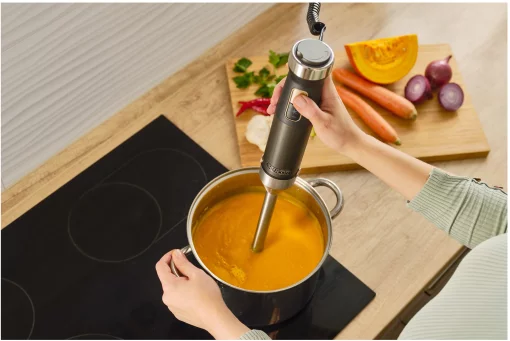 Блендер Sencor заглибний 1500Вт, 10в1, чаша-800мл, млин для спецій, спінювач молока, чорний