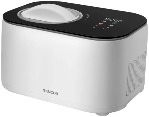 Морозивниця Sencor 100Вт, чаша-1л, час приготув.-60хв, пластик, чорно-білий