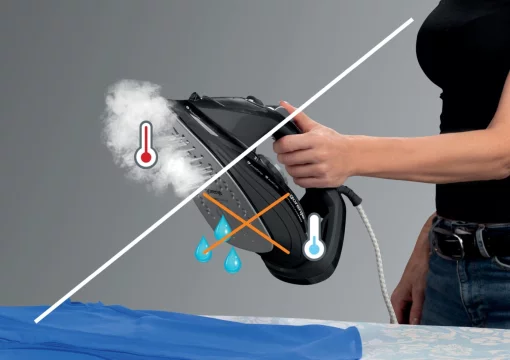 Праска Gorenje, 2600Вт, 350мл, паровий удар 95гр, верт. відпарювання, антинакип, автовідключення, керам. підошва, сіро-чорний