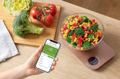 Ваги Sencor кухонні, 5кг, підключення до смартфону, AAAx2 , пластик, чорний