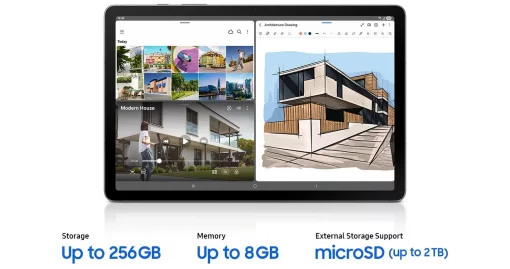 Планшет Samsung Galaxy Tab S10 Lite (X406) 10.9" 8ГБ, 256ГБ, 5G, 8000мА•год, Android, сірий