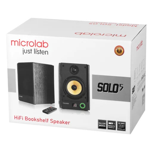 Акустична система MICROLAB SOLO 5 2.0, 90w, mini-jack/, коричневий