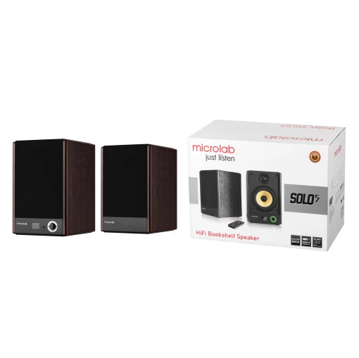 Акустична система MICROLAB SOLO 5 2.0, 90w, mini-jack/, коричневий