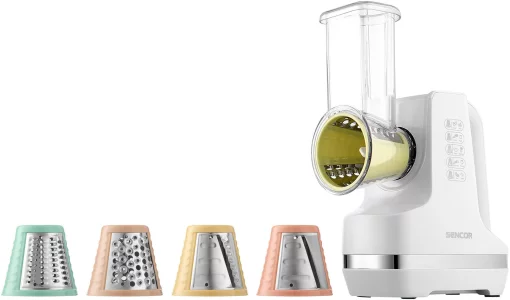 Мультирізка Sencor стаціонарна, 150Вт, 5 насадок, білий