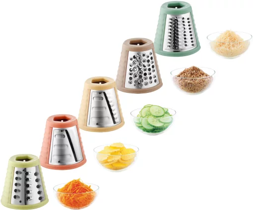 Мультирізка Sencor стаціонарна, 150Вт, 5 насадок, білий