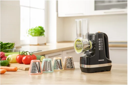 Мультирізка Sencor стаціонарна, 150Вт, 5 насадок, чорний
