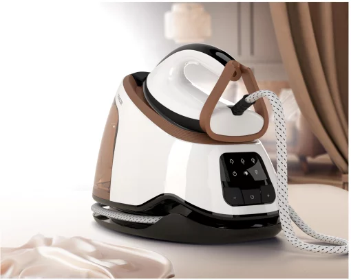 Праска-парогенератор Sencor, 3000Вт, 1500мл, паровий удар -430гр, постійна пара - 160гр, Anti-calc, керам. підошва, біло-коричневий