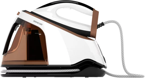 Праска-парогенератор Sencor, 3000Вт, 1500мл, паровий удар -430гр, постійна пара - 160гр, Anti-calc, керам. підошва, біло-коричневий