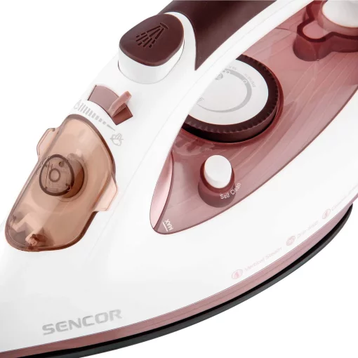 Праска Sencor, 3100Вт, 280мл, паровий удар -170гр, постійна пара - 35гр, керам. підошва, білий-золото