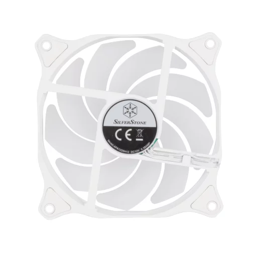 Корпусний вентилятор SilverStone Air Blazer 120RW-ARGB, 120мм, 600-2200rpm, 4pin PWM, 3pin +5VARGB, 7.4-35.6dBa, білий