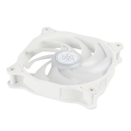 Корпусний вентилятор SilverStone Air Blazer 120RW-ARGB, 120мм, 600-2200rpm, 4pin PWM, 3pin +5VARGB, 7.4-35.6dBa, білий