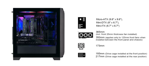 Корпус SilverStone Fara FA312Z-BG без БЖ, 2xUSB3.0, 2x140мм, ARGB VGA 365мм, LCS ready, TG Side Panel, mATX, чорний