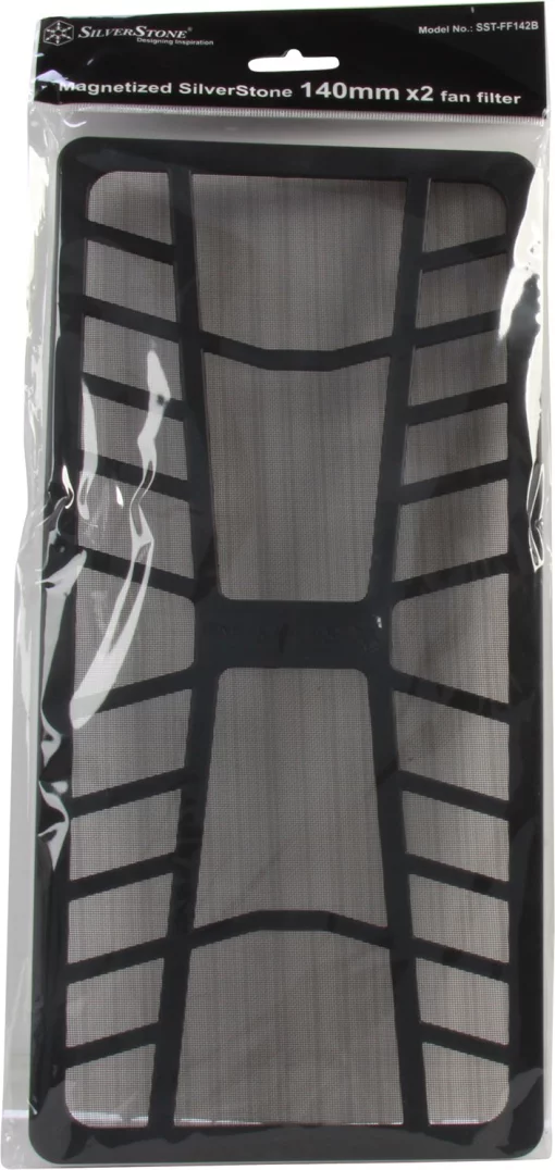 Пиловий фільтр для вентилятора SilverStone FF142B, 320x155мм, магнітний, чорний