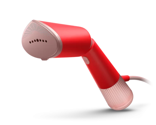 Відпарювач Philips компактний Series 5000, 1400Вт, 120мл, паровий удар -24гр, складана ручка, чохол-рукавичка, пластик, червоний