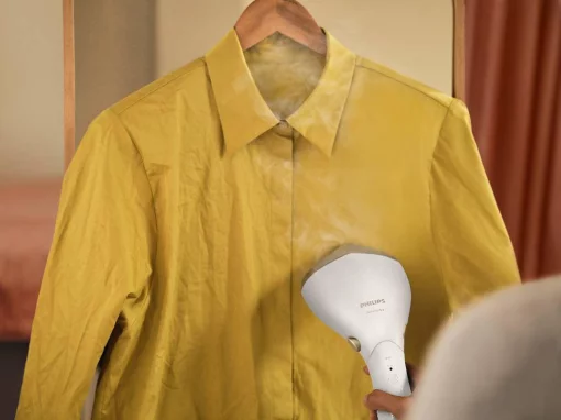 Відпарювач Philips компактний Series 7000, 1500Вт, 100 и 200мл, паровий удар -28гр, рукавичка, чохол, нерж. сталь, білий