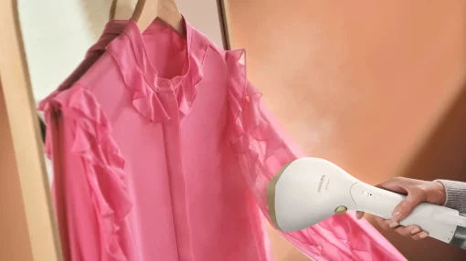 Відпарювач Philips компактний Series 7000, 1500Вт, 100 и 200мл, паровий удар -28гр, рукавичка, чохол, нерж. сталь, білий