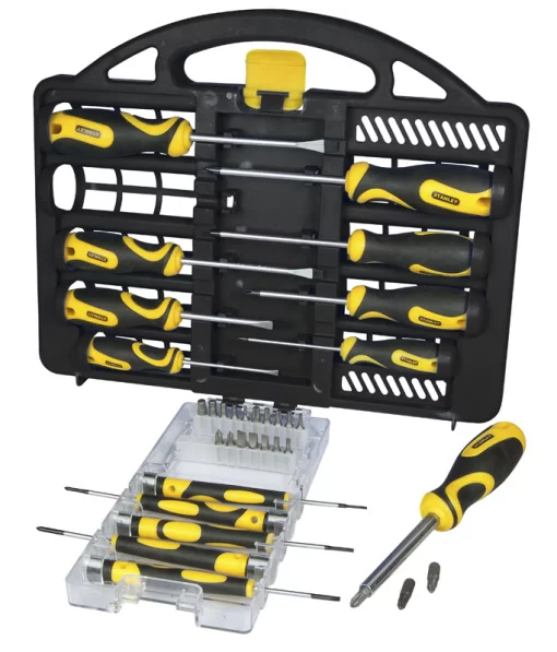 Викрутки Stanley 1/4", бітотримач, 20 біт, SL,PH,PZ,Torx, кейс набір 34шт