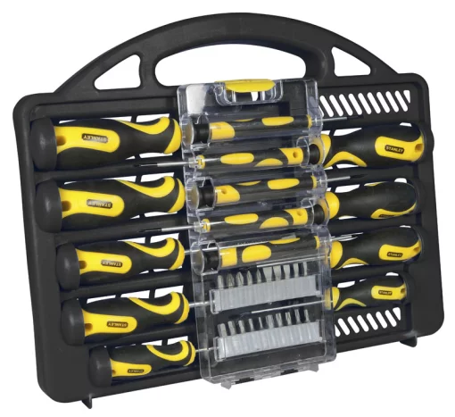 Викрутки Stanley 1/4", бітотримач, 20 біт, SL,PH,PZ,Torx, кейс набір 34шт
