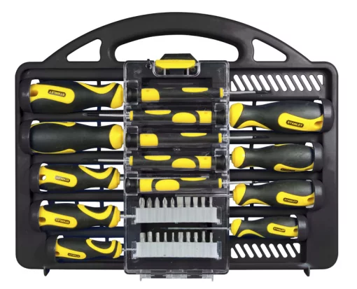 Викрутки Stanley 1/4", бітотримач, 20 біт, SL,PH,PZ,Torx, кейс набір 34шт