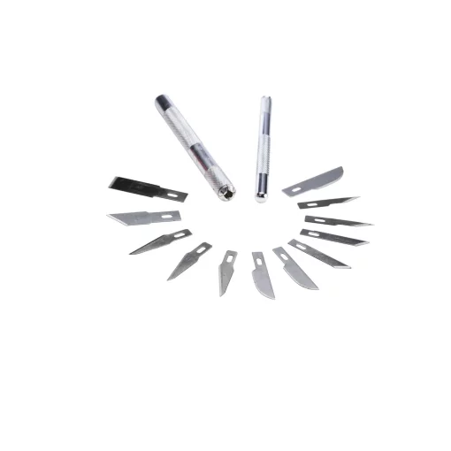 Набір скальпелів Hobby з двома ручками і 12-ма різними лезами STANLEY STHT0-73872