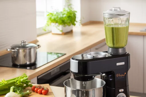 Кухонна машина Sencor 1000Вт, чаша-метал, корпус-пластик, насадок-12, чорний