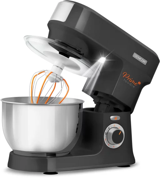 Кухонна машина Sencor 1000Вт, чаша-метал, корпус-пластик, насадок-12, чорний