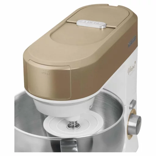 Кухонна машина Sencor 1200Вт, чаша-метал, корпус-пластик, насадок-19, коричнево-білий