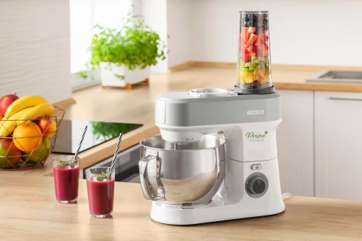 Кухонна машина Sencor 1200Вт, чаша-метал, корпус-пластик, насадок-19, білий