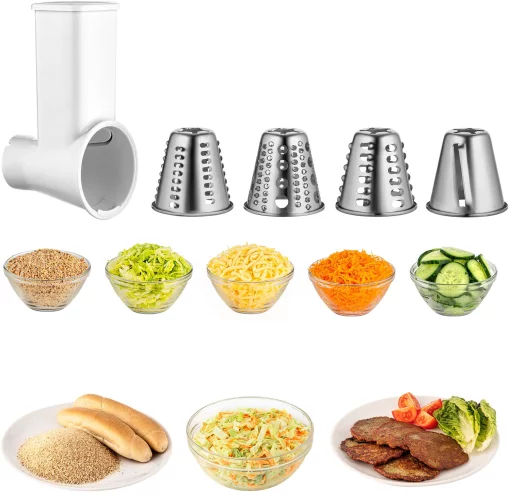 Кухонна машина Sencor 1200Вт, чаша-метал, корпус-пластик, насадок-19, білий