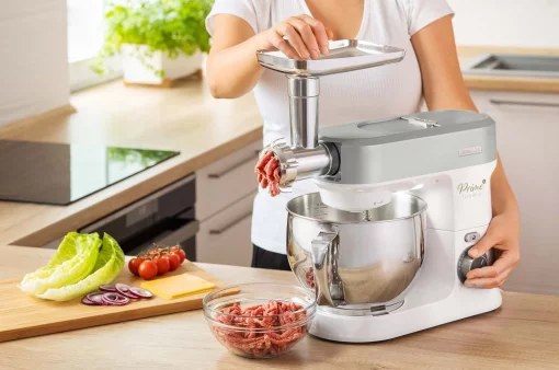 Кухонна машина Sencor 1200Вт, чаша-метал, корпус-пластик, насадок-19, білий