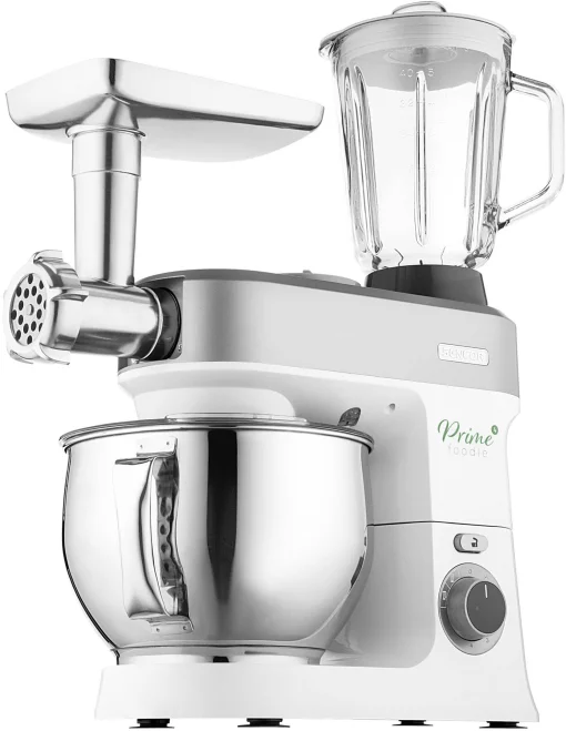 Кухонна машина Sencor 1200Вт, чаша-метал, корпус-пластик, насадок-19, білий