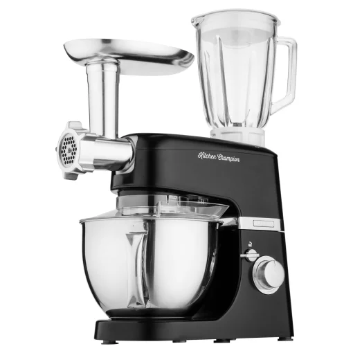 Кухонна машина Sencor 1000Вт, чаша-метал, корпус-пластик, насадок-15, чорний