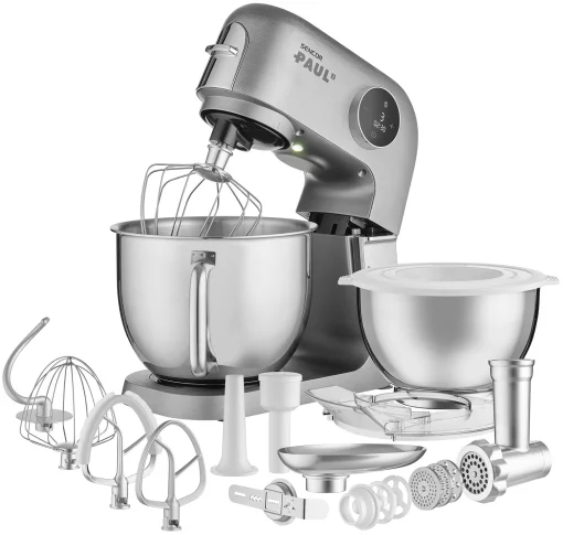 Кухонна машина Sencor Paul 2 1500Вт, чаша-метал, корпус-метал, насадок-20, метал