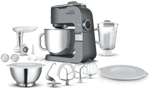 Кухонна машина Sencor Paul 1 1700Вт, чаша-метал, корпус-метал/пластик, насадок-12, метал