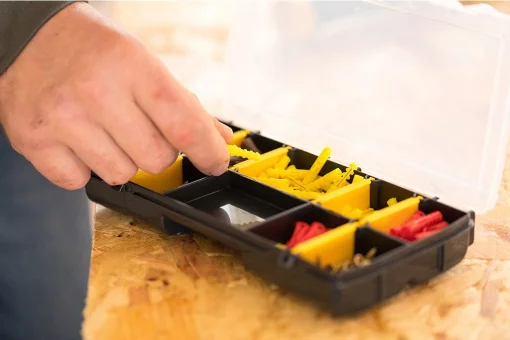 Органайзер Stanley, 10 відділень, регульовані перегородки, 3.5х21х11.5см, пластик